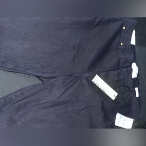 NWT Anne Klein High Rise Flair Jeans - Dark Blue Size 16